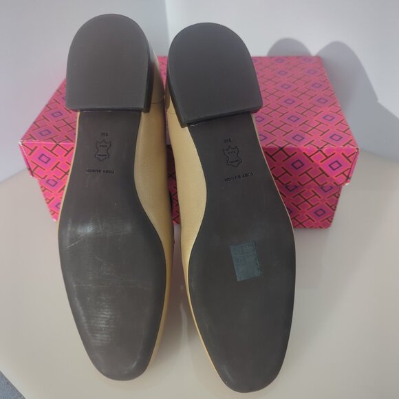 Tory Burch  Jessa Leather Loafers Flats Ginger Shortbread Camel Tan - Picture 3 of 16